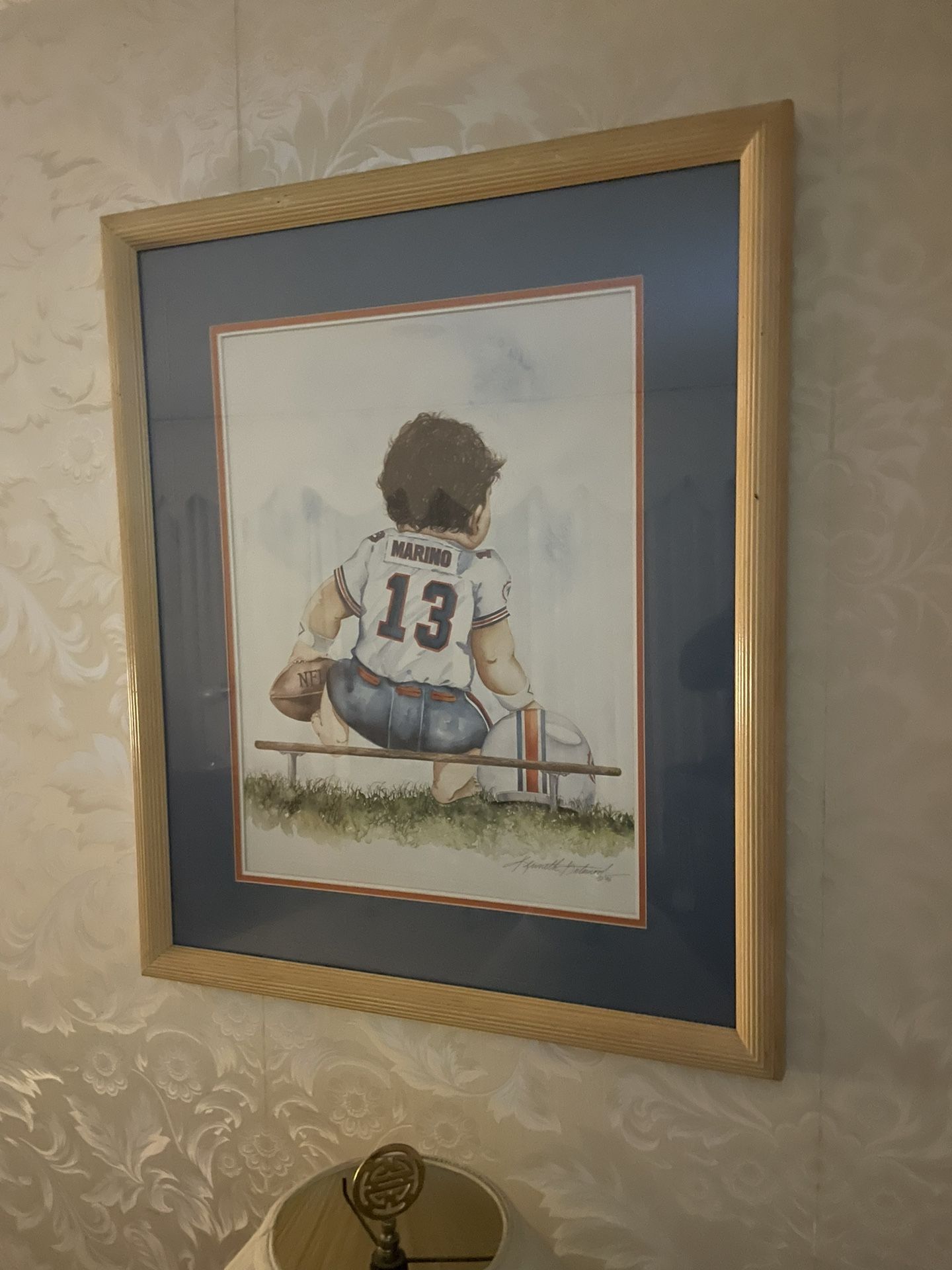 Dan Marino Painting Framed