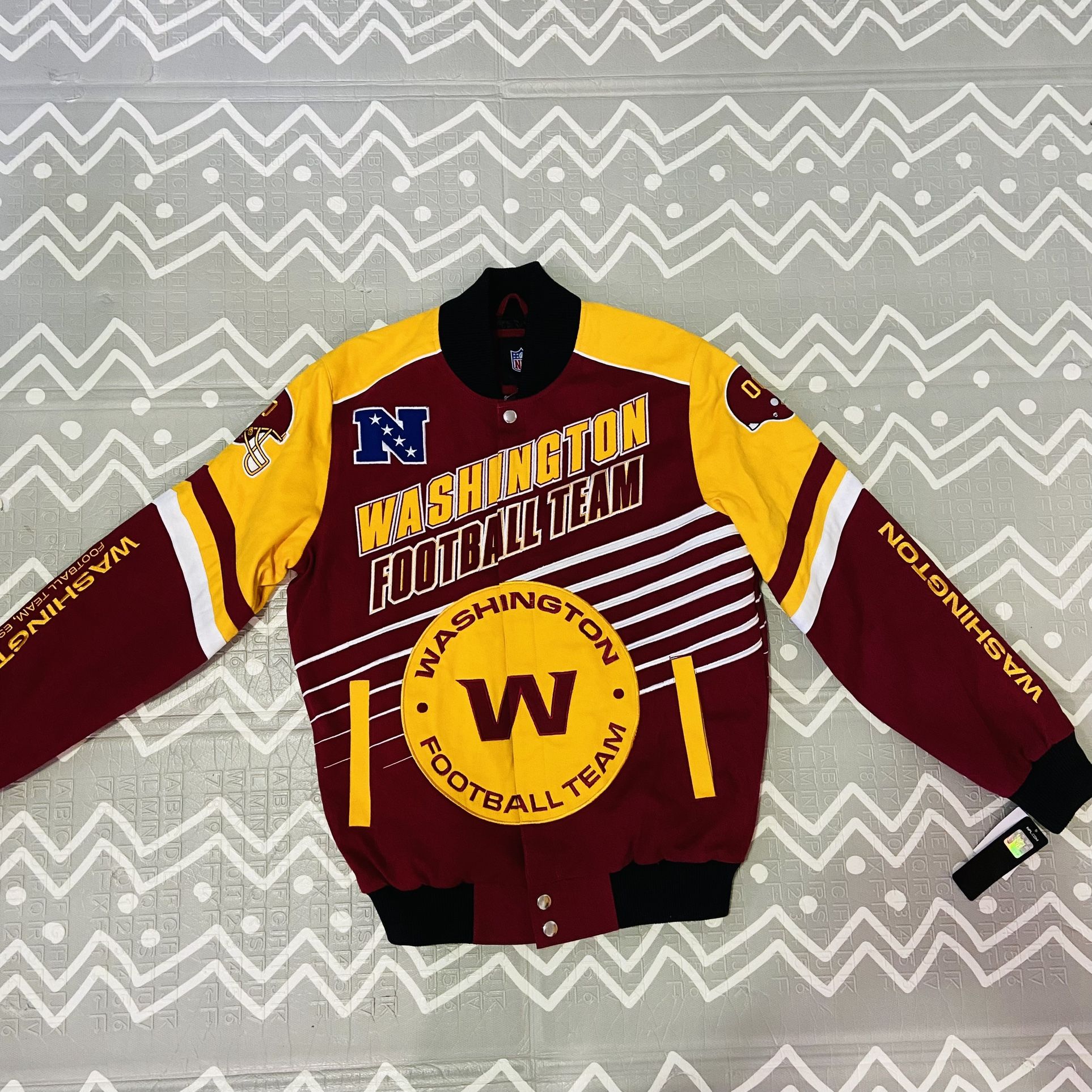 Vintage retro Washington football team embroidered varsity bomber football jacket