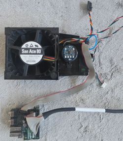 Dell OptiPlex Front I/O USB Audio Panel & San Ace 80 Cooling Fan Assembly