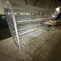Folding Shoe Rack On Casters 