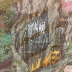 Indoor outdoor waterfall fountain Tree Stump