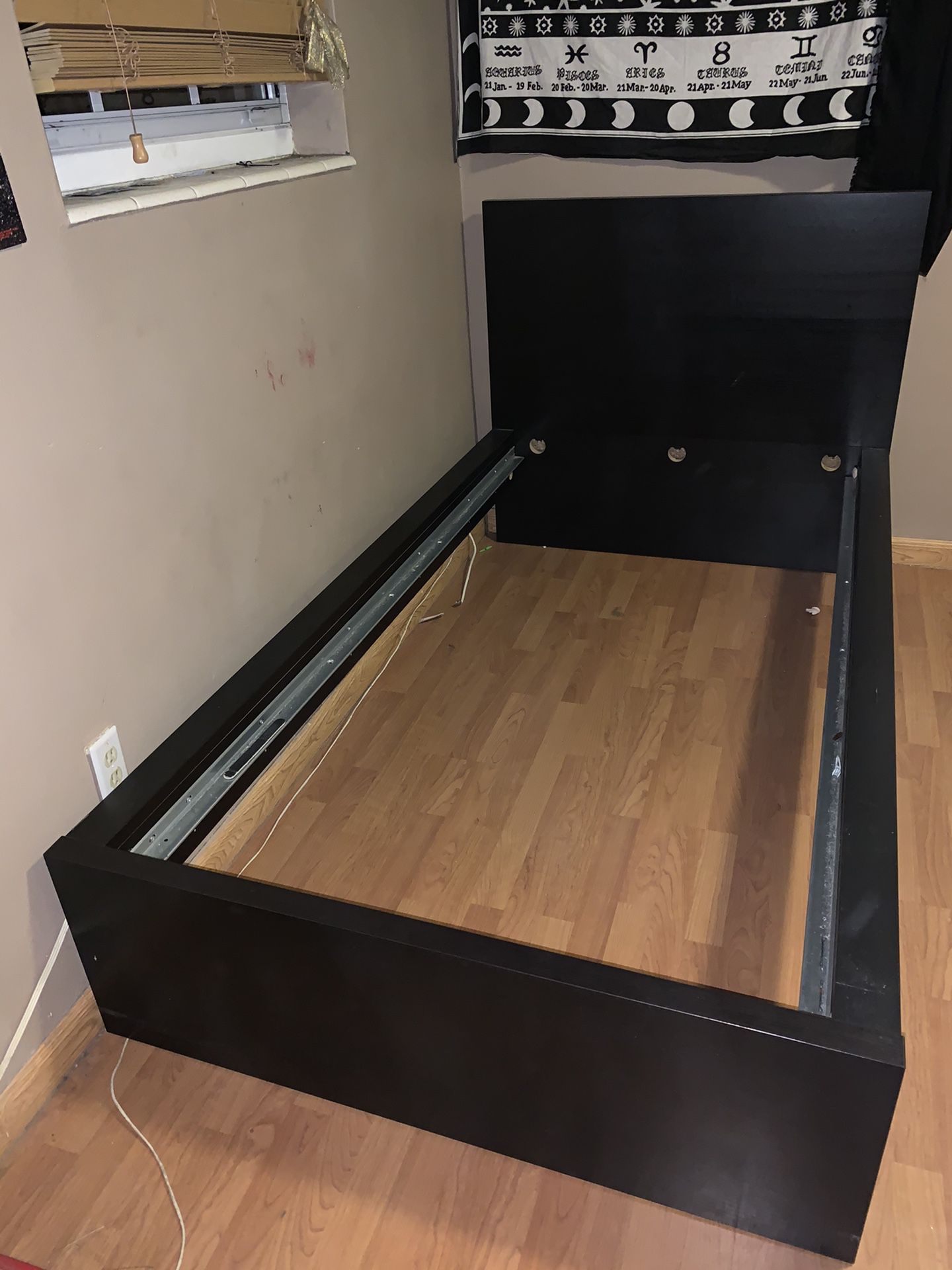 XL Twin Black, Wooden Bed Frame