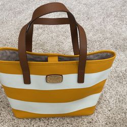 BOGO* Buy A New Cute & Stylish Yellow Striped Michael Kors Purse