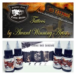 World Famous Lining and Shading Tattoo Ink Set