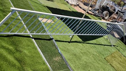 White metal railing  size 16' feet long. X 3 ' feet tall  $.  150.