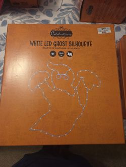 White l e d ghost silhouette