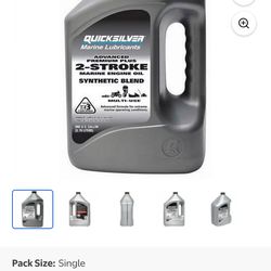 Mercury Quicksilver 2 stroke oil tcw3 1 gallon