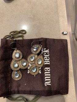 Anna Beck blue topaz chandelier earrings