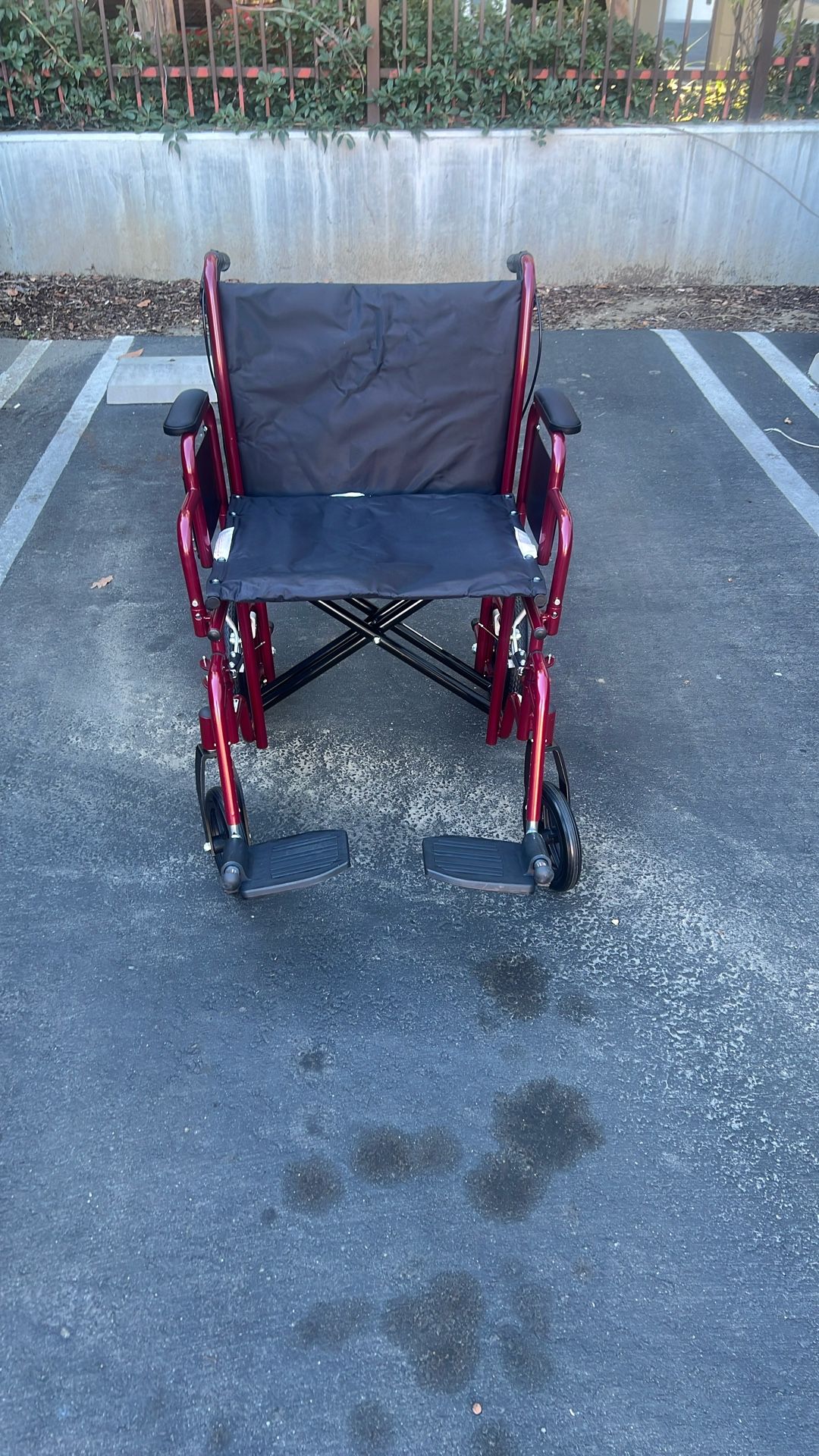 Transport Wheelchair Bariatric Wide Seat 22x 18 Medline