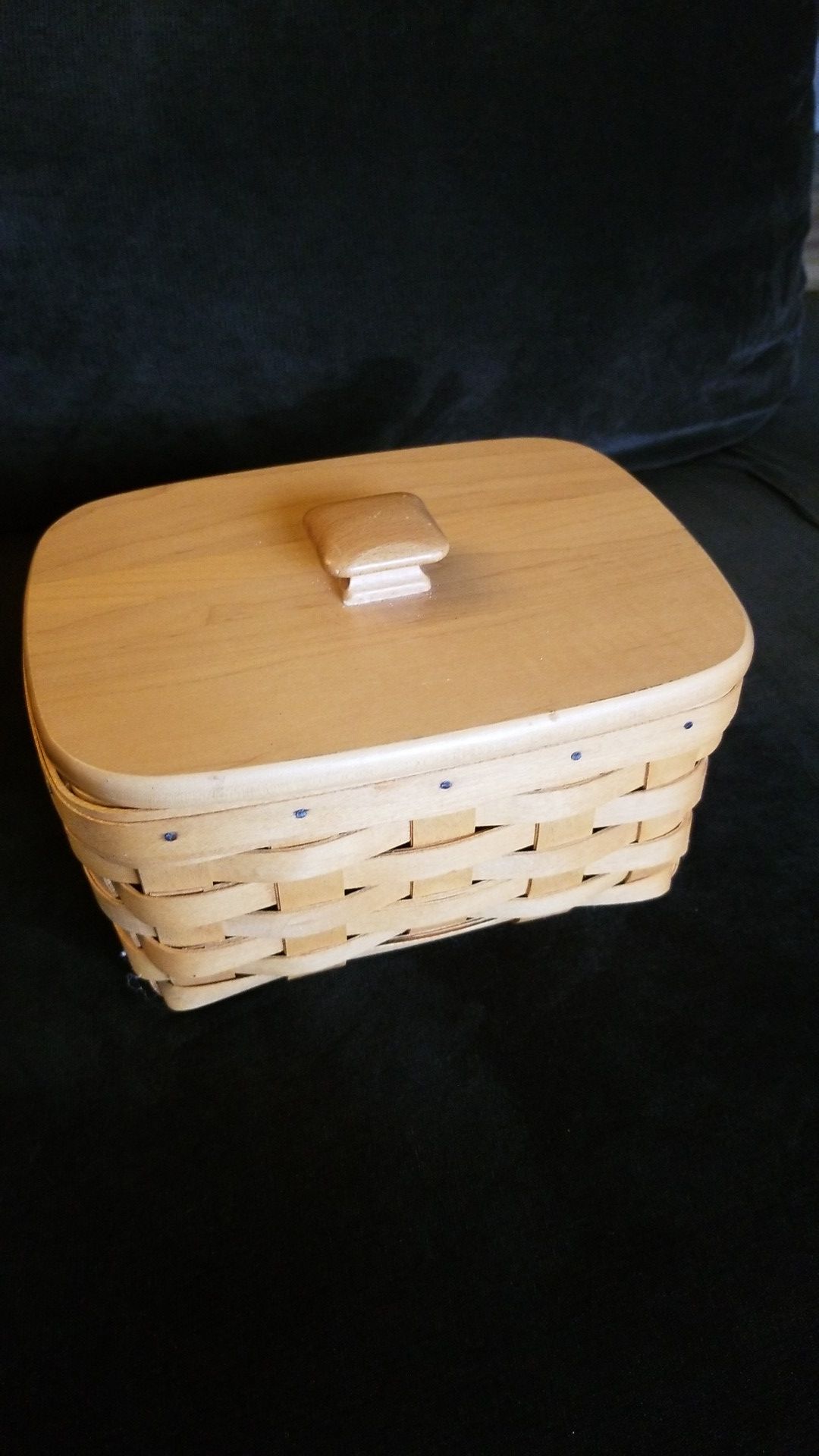 Longaberger basket with lid and original plastic liner