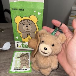 100% AUTHENTIC Pop Mart Ted 2 Bear Series - Plush Pendant - COWBOY Bear