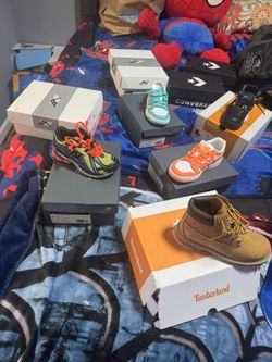 Boy Sneakers And Timberlands Size 11c 