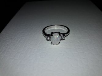 FIRE OPAL STERLING SILVER RING