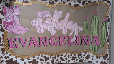 Hand-Painted Custom Celebration Banner
