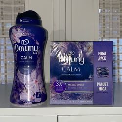 Downy calm scent booster and dryer sheets