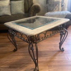 WROUGHT IRON COFFEE/SIDE TABLE