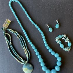 Turquoise colored jewelry bundle