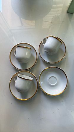3 Espresso Cups and saucers