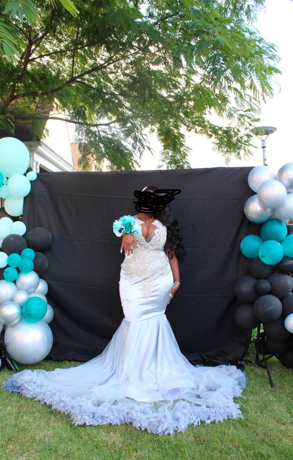 Silver/ Grey Prom Dress