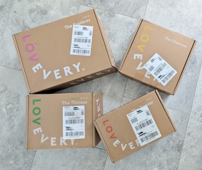 (4) Lovevery Infant Play Kits 3 To 12 Months