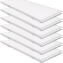 Pack of 6 2 x 4 ft Troffer Flat Panel LED Lights