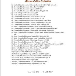 Antique Brown Calico  Collection 