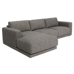Gray Fabric Sectional Sofa with Chaise