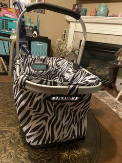 Zebra metal tote with handle