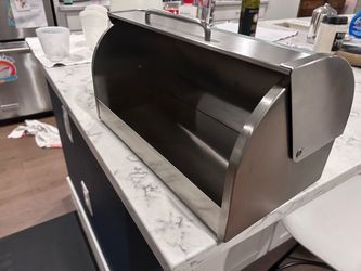 William Sonoma Stainless Steel bread box