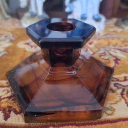 George Davidson Amber Candle Holder 