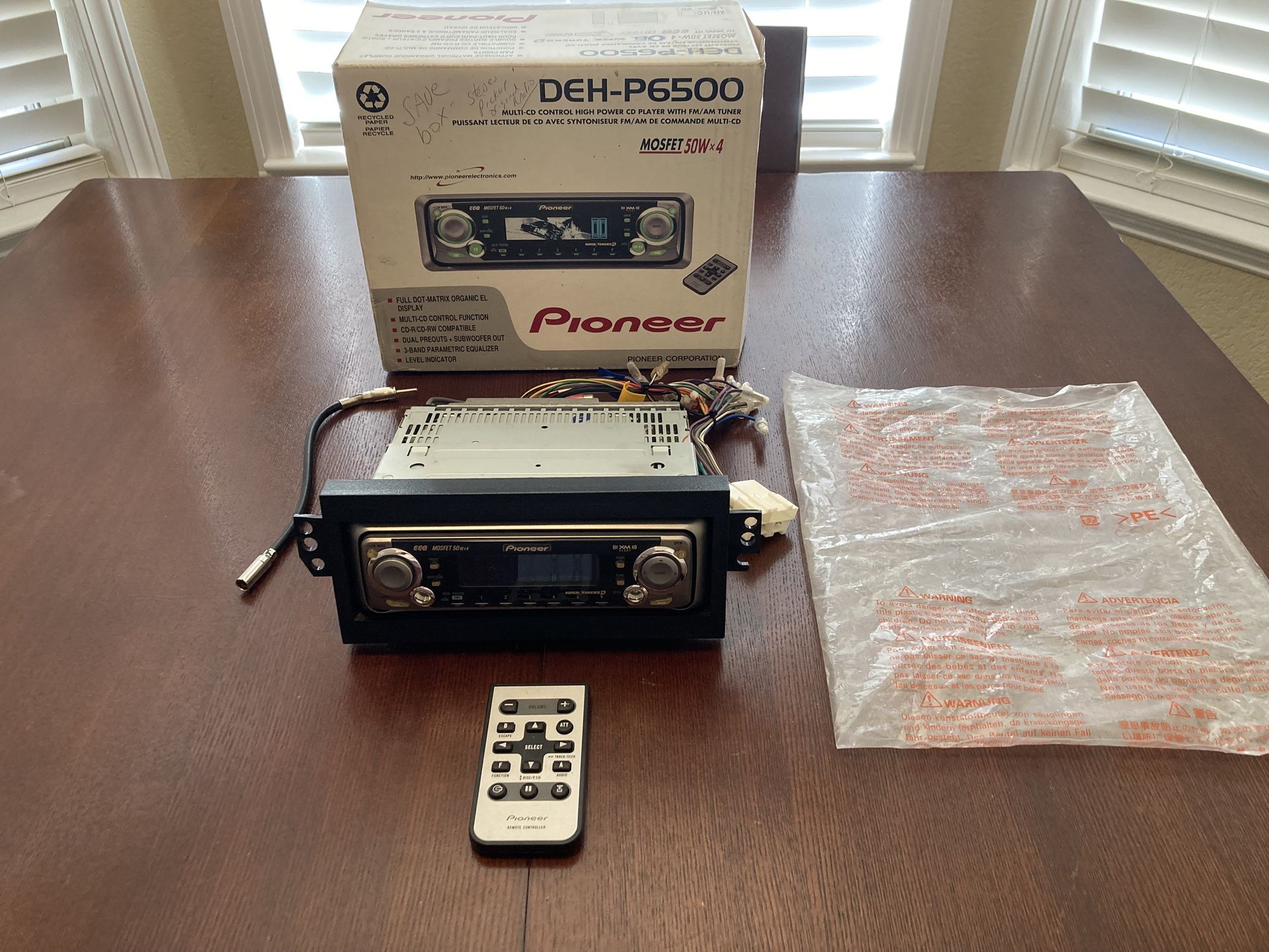 Car Stereo Receiver Pioneer Vintage Old School
