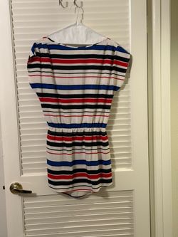 Red White Black Midi Summer Dress