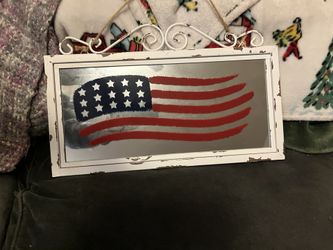 American Flag Whimsical Mirror