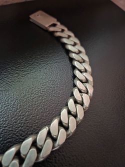 Handcrafted 925 Solid Silver Cuban Bracelet