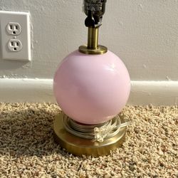 Pink and Gold Lamp - No Shade