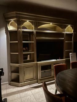 116” Entertainment with Lights - Fits 75” TV