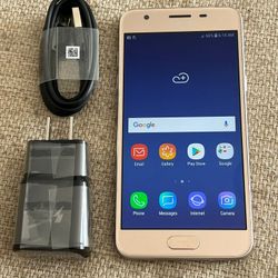 Samsung Galaxy J3, Factory Unlocked,  Excellent Condition.  Like New 