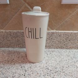 Rae Dunn "Chill" Tall Ceramic Travel Mug
