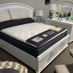 Beautiful white bedroom set! $2699 🤍☎️✨