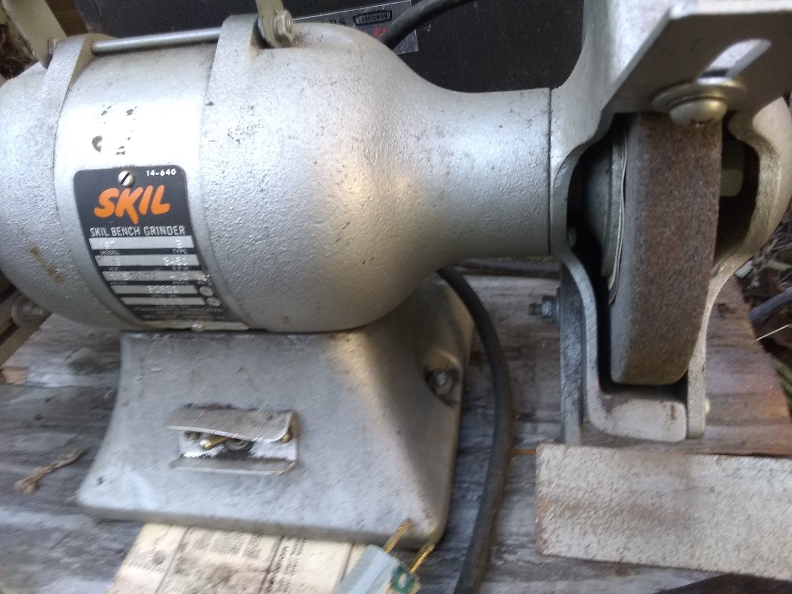 Vintage skil bench grinder deals