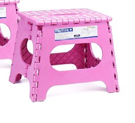 Folding Step Stool Lightweight Plastic Step Stool - 11" Height