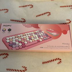 MOFII Wireless Keyboard And Mouse (pink) 