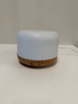 ASAKUKI White Wood-Grain Essential Oil Diffuser with Timer