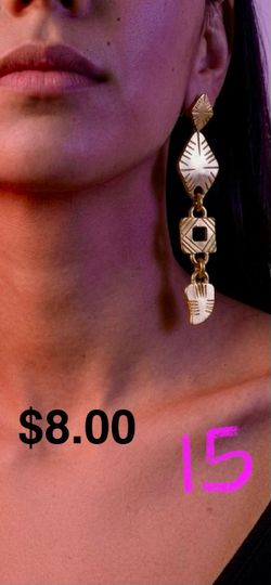 Gold Geometric Drop Earrings