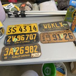 VINTAGE CALIFORNIA LICENSE PLATES  $45 Each  In Madera ca  