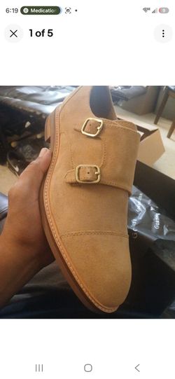 Gordon Rush Mens Cap Toe Double Monk Suede