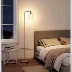 addlon Floor Lamps for Living Room Bright Lighting with Glass lampshade, Modern Bright Floor Lamp with LED Bulbs Industrial Standing lamp for beroom, 
