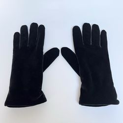 Cejon Black Velvet Winter Gloves