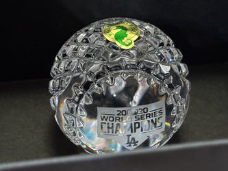Los Angeles LA Dodgers Waterford World Series Champions Crystal Baseball