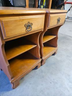 Pair of Wood Nightstands
